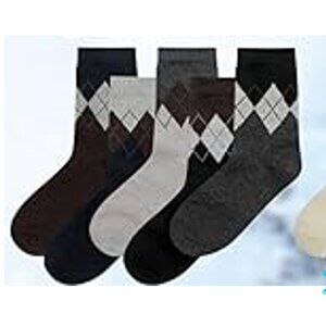 Men's Patterned Crew Dress Socks - 5 Pairs - Size 10-13
